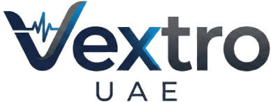 Vextro UAE logo on a white background